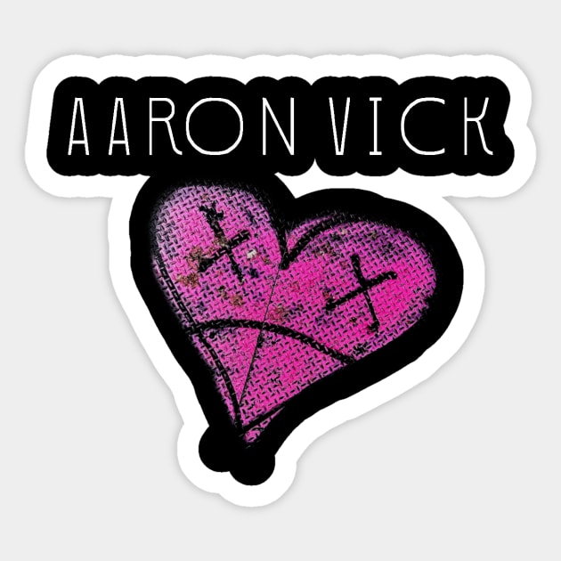 I 💜 AaronVick (White Font) Sticker by AaronVick